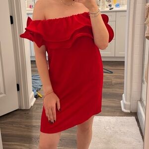 Forever 21 Strapless Red Dress